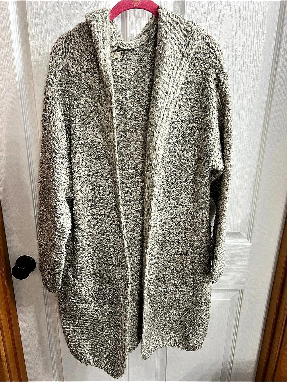Easel Cowl Neck Knit Sweater in Gray 3X/3X Like New